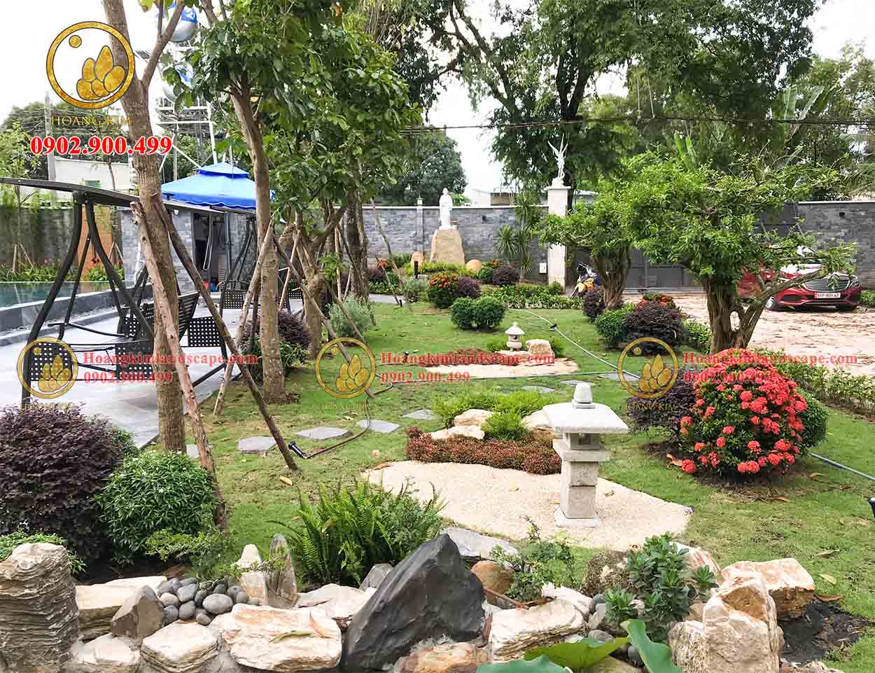 Hình ảnh tổng quan về khu vườn nhà anh Định