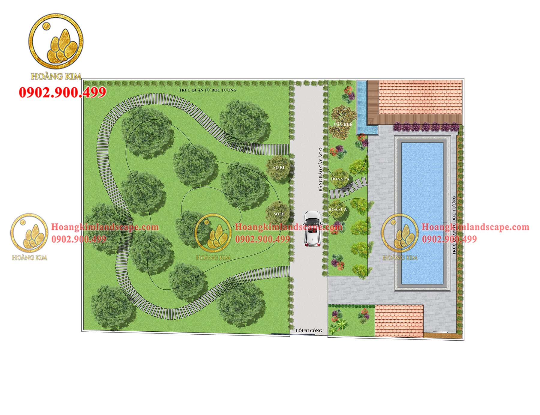 Sơ đồ thiết kế tổng quan về nhà vườn nghỉ dưỡng anh Định Đồng Nai