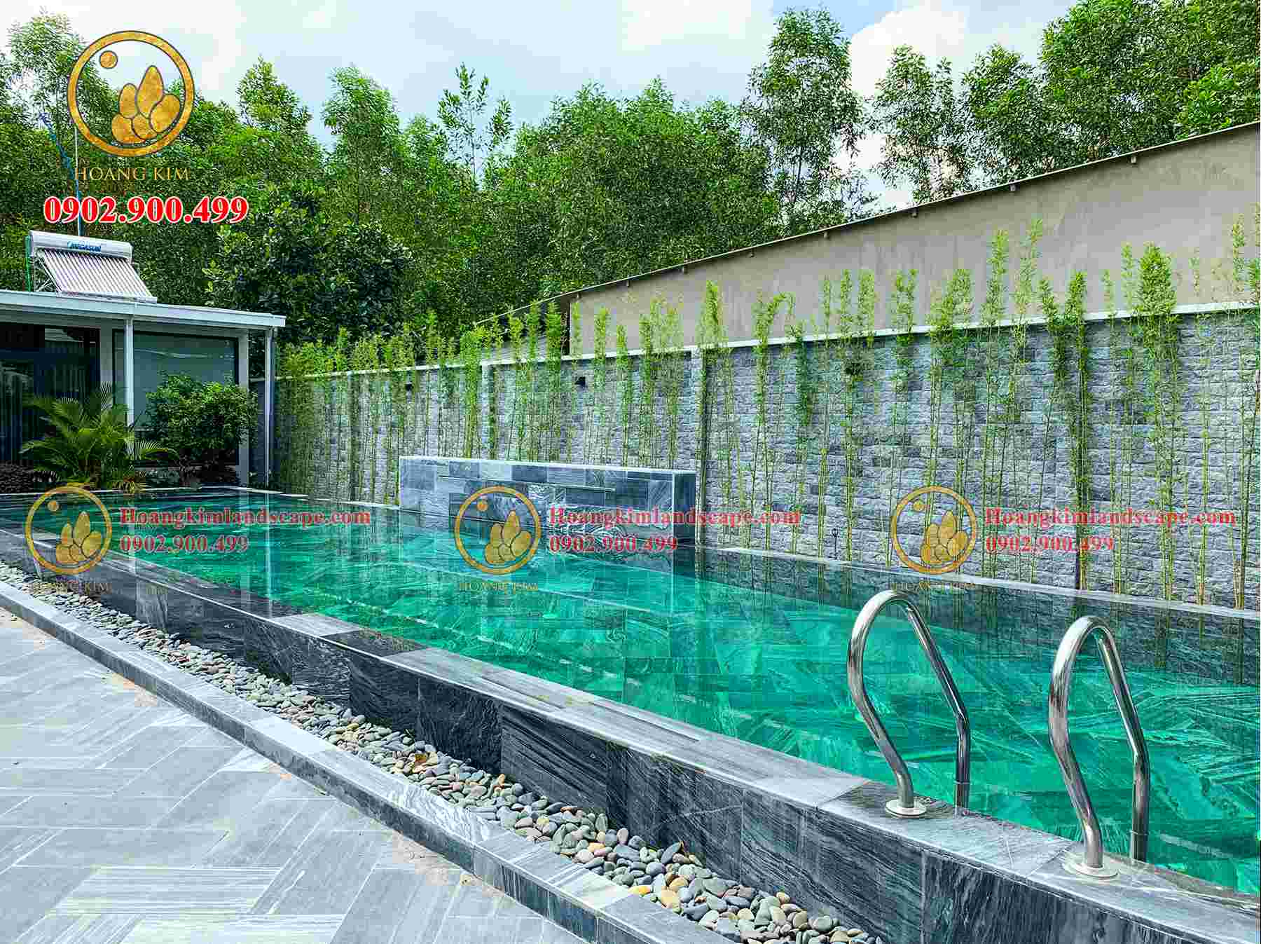 Hồ bơi nhà vườn nghỉ dưỡng của anh Định