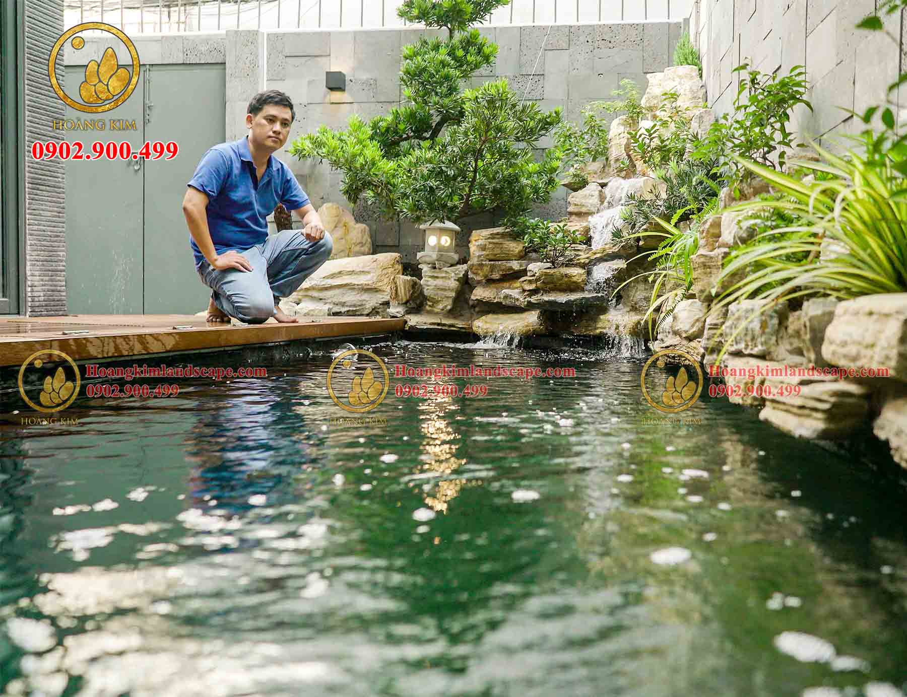 Hoàn thiện dự án hồ cá Koi và sân vườn cho căn Villa